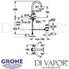 Grohe Atrio Classic Basin Mixer Crosshead L-Size Tap Dimensions